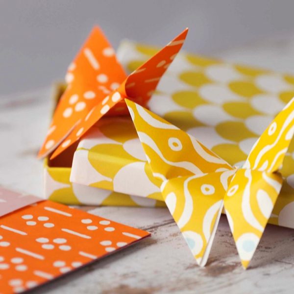 yellow-orange-origami-butterflies