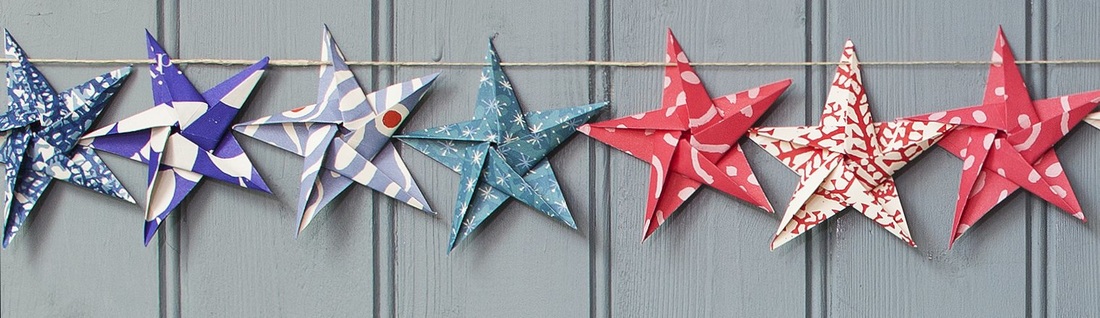 How About Orange: Origami paper stars for garlands or gifts