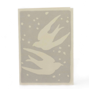Cambridge Imprint Card Birds Grey