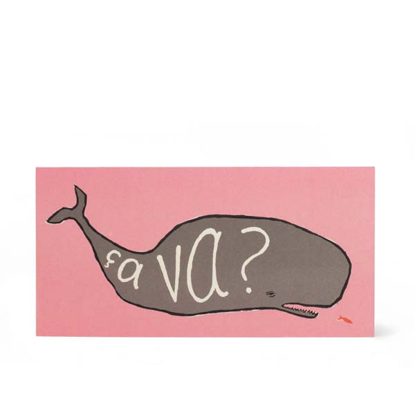Cambridge Imprint Long Card Ca Va? Whale