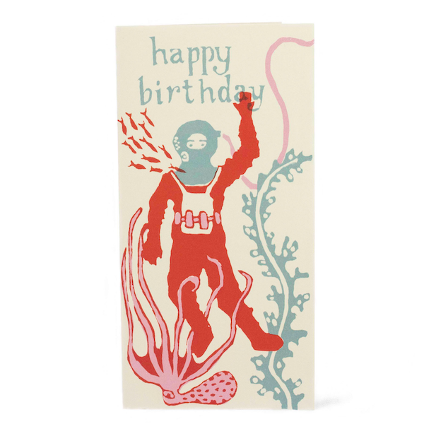 Happy Birthday Deep Sea Diver Card by Cambridge Imprint