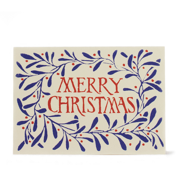 Cambridge Imprint Merry Christmas Wreath Ultramarine
