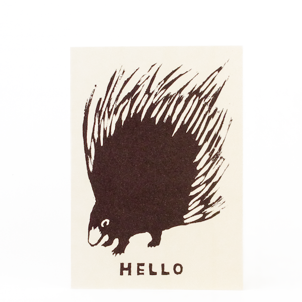 Cambridge Imprint Card Hello Porcupine