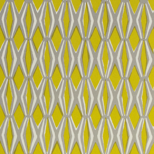 Cambridge Imprint Smocking Patterned Paper in Grey and Acid Yellow