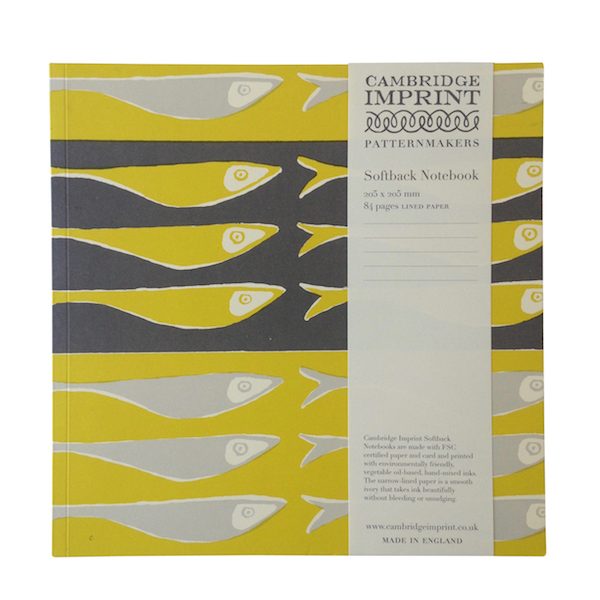 square lined notebook fish cambridge imprint