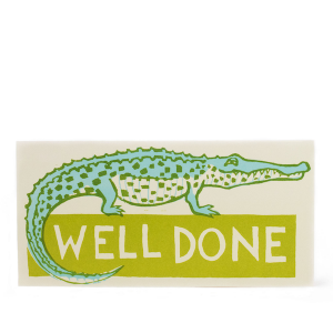 Cambridge Imprint Long Card Well Done Crocodile