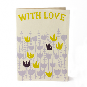 Cambridge Imprint Card With Love Flowers