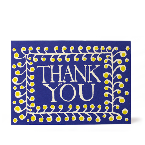 Cambridge Imprint Card Thank You PATTERN Ultramarine