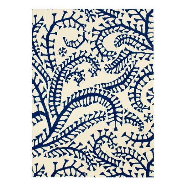 Cambridge Imprint Pocket Notebook in Seaweed Paisley Prussian Blue