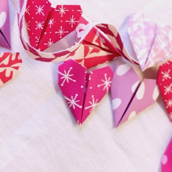 Cambridge Imprint Origami heart bunting