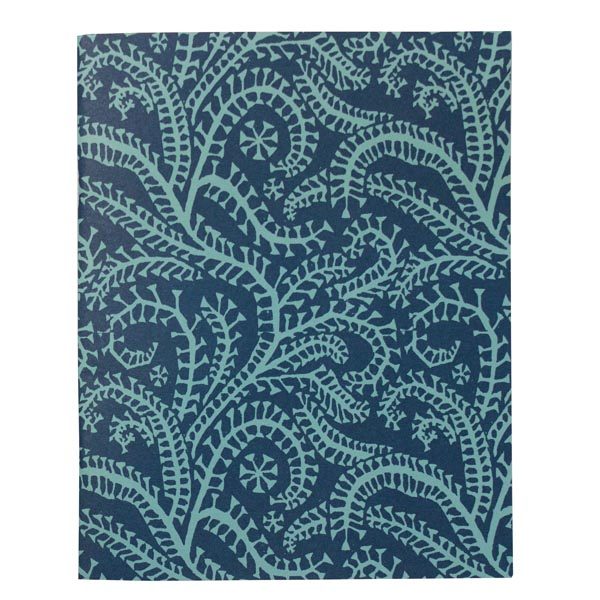 Cambridge Imprint Slim Exercise Book in Seaweed Paisley Cyanotype
