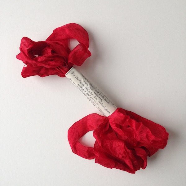 Vintage-Style Crimson Ribbon