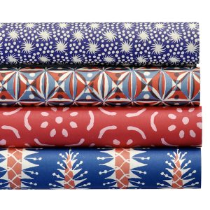 10 Assorted Sheets of Christmas Red & Blue Papers