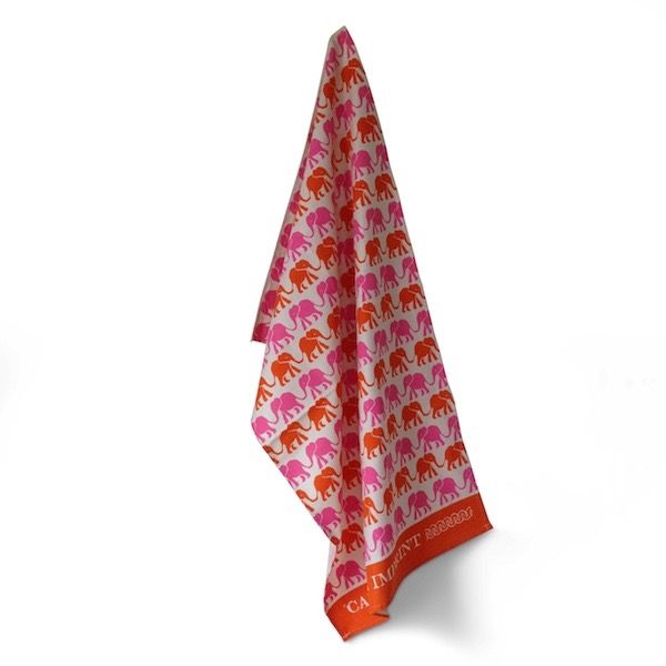 Cambridge Imprint Elephants Tea Towel