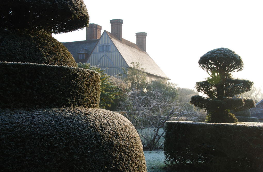 Great Dixter Garden in the frost