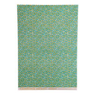 Cambridge Imprint Patterned Paper in Kaleidoscope Yellow and Turquoise