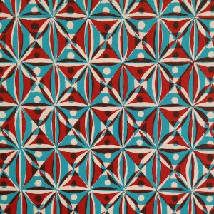 Cambridge Imprint Kaleidoscope Patterned Paper in Brown and Turquoise