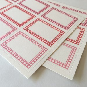 Small Red and Pink Labels