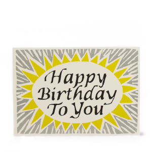 Happy Birthday To You in Grey, Black and Yellow by Cambridge Imprint
