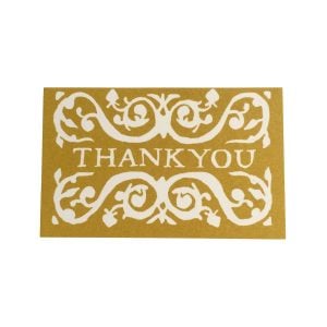 Pack of Arabesque Thank You Gift Cards Mustard