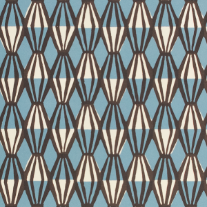 Cambridge Imprint Threadwork Patterned Paper in Blue and Coffee
