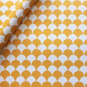 Patterned Paper Clamshell Transparent Orange