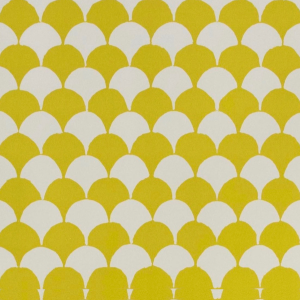 Cambridge Imprint Clamshell Patterned Paper in Acid Yellow