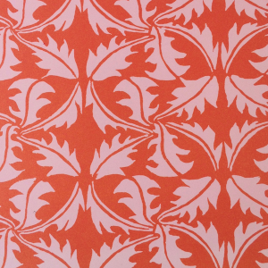 Cambridge Dandelion Imprint Patterned Paper in Rose and Rust