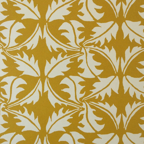 Cambridge Imprint Dandelion Patterned Paper in Turmeric