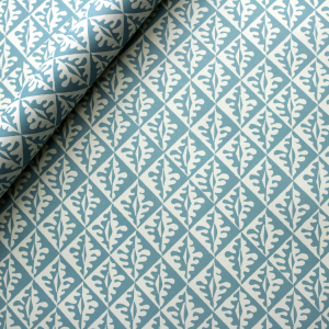 Patterned Paper Oak Leaves Bright Blue