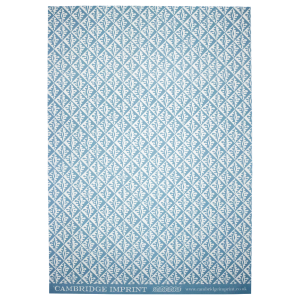 Cambridge Imprint Patterned Paper in Oak Leaves Blue