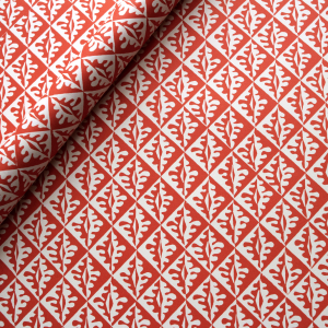 Patterned Paper Oak Leaves Red