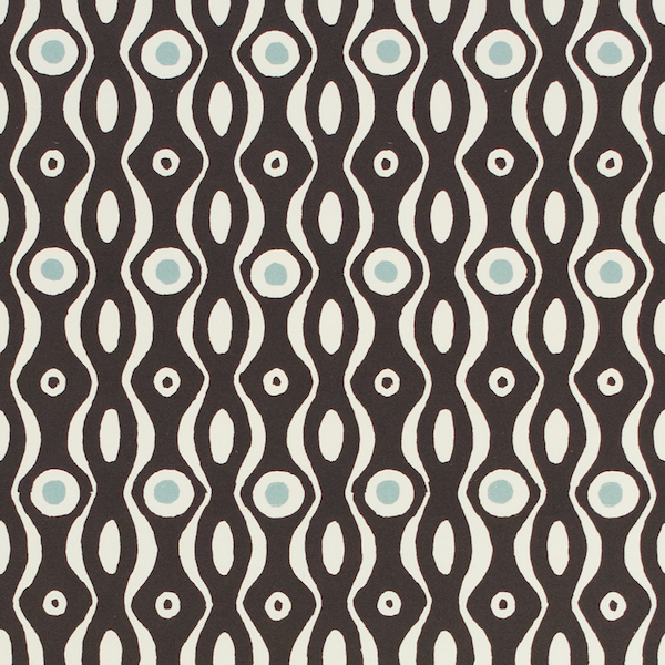 Cambridge Imprint Patterned Paper Persephone in Charcoal and Pale Blue