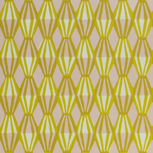Cambridge Imprint Threadwork Patterned Paper in Calamine and Acid Yellow