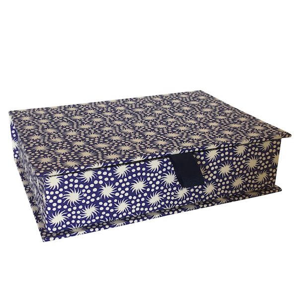 Cambridge Imprint Patterned Postcard Box in Animalcules paper