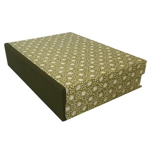 Cambridge Imprint Box File in Animalcules – Bawden Green colour way.