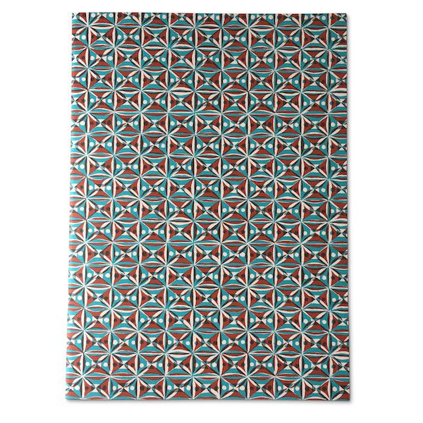 Cambridge Imprint Patterned Scrapbook Kaleidoscope Brown and Turquoise
