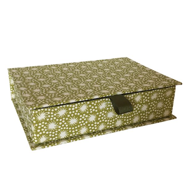 Cambridge Imprint Patterned Postcard Box in Animalcules paper