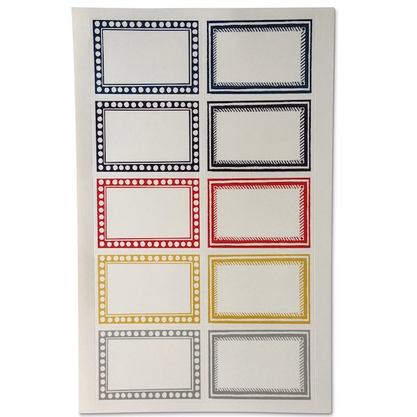 Cambridge Imprint Large Labels with Patterned Border