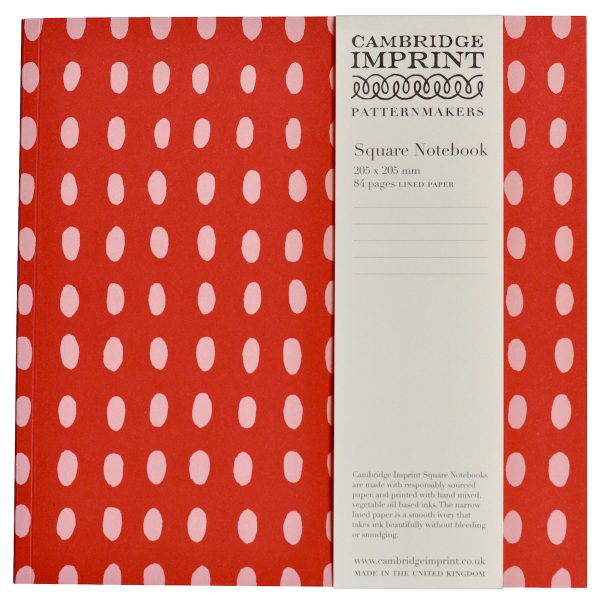 Square Notebook in Bean Summer Pudding