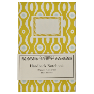Cambridge Imprint Hardback Notebook mustard and turquoise