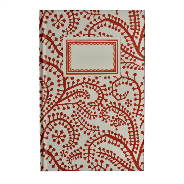 Hardback Notebook Seaweed Paisley Crimson by Cambridge Imprint