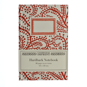 Hardback Notebook Seaweed Paisley Crimson by Cambridge Imprint