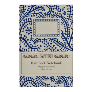 Hardback Notebook Seaweed Paisley Prussian Blue by Cambridge Imprint