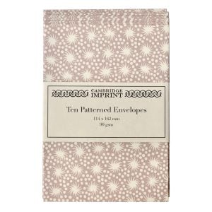 Packet of Ten Patterned Envelopes Animalcules Cupboard Pink