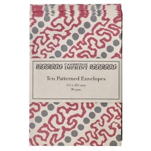Packet of Ten Patterned Envelopes Charleston Meander