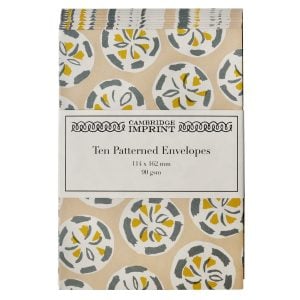 Packet of Ten Patterned Envelopes Charleston Roundel