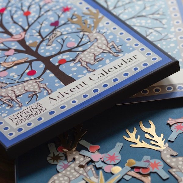 Cambridge Imprint Advent Calendar Box and Decorations