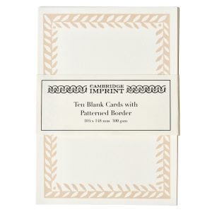 10 Postcards with Patterned Border in Plaster Pink