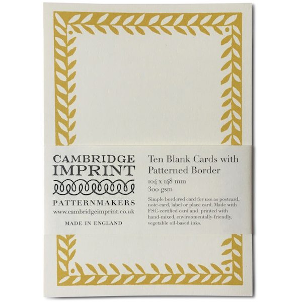 Cambridge Imprint Blank Cards with Patterned Border